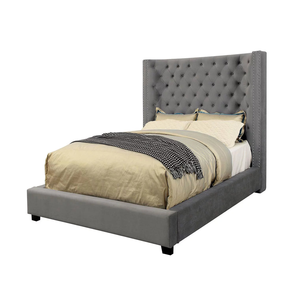 Gray Solid Wood King Bedroom Set 3pcs G7194