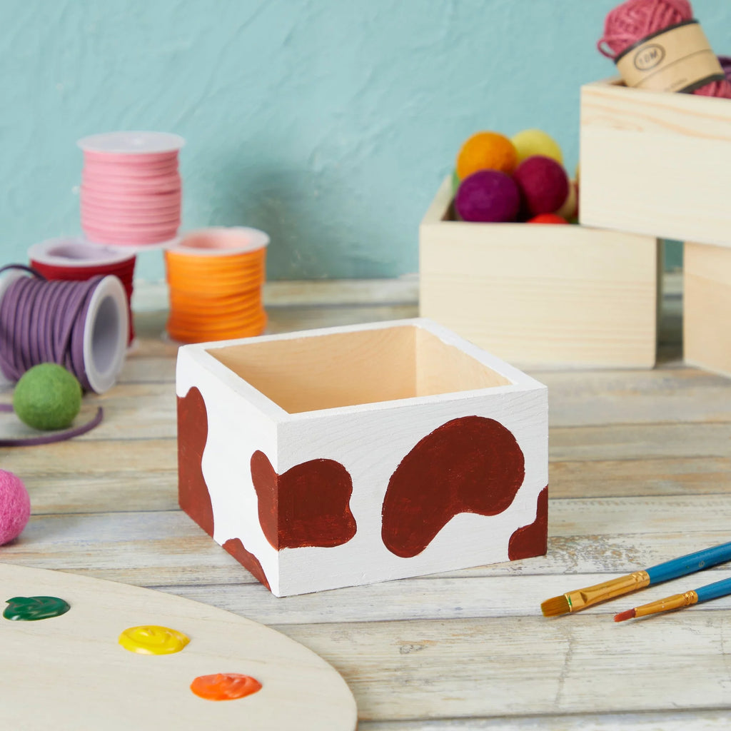 Unfinished Small Wooden Boxes with Sanding Sponge Z41383