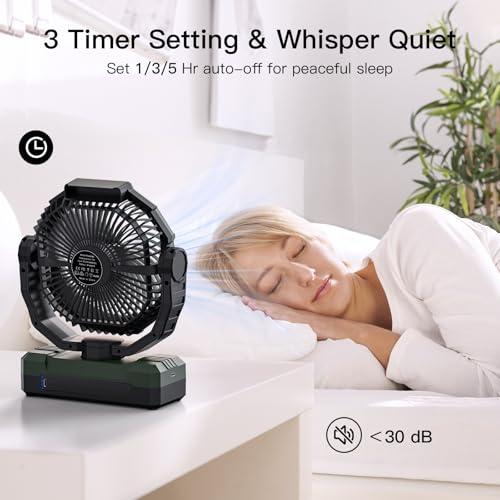 3-in-1 Camping Fan with Light & Remote V586
