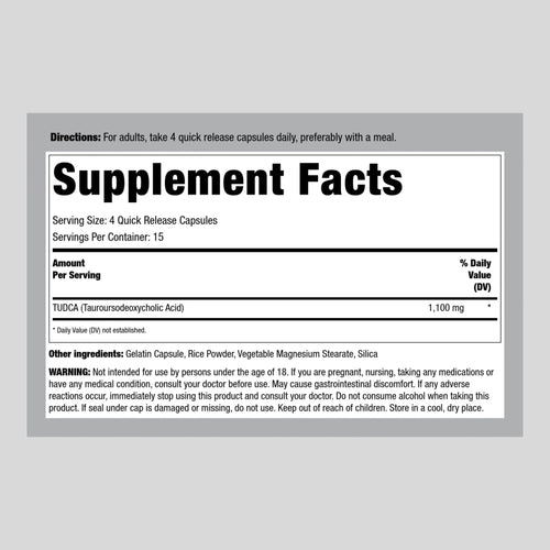 1100mg 60 Capsules Non-GMO Gluten Free Supplement J41025