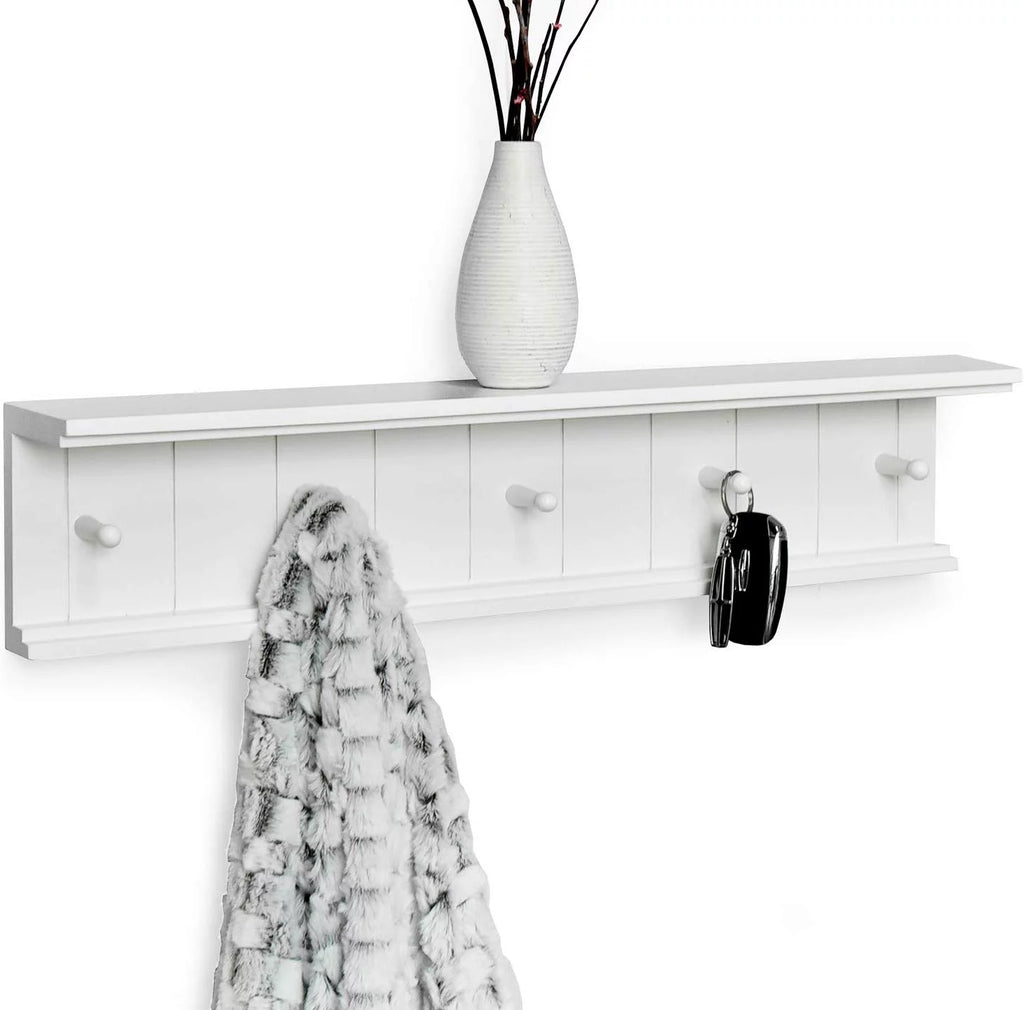 White MDF Wood Floating Shelf S716