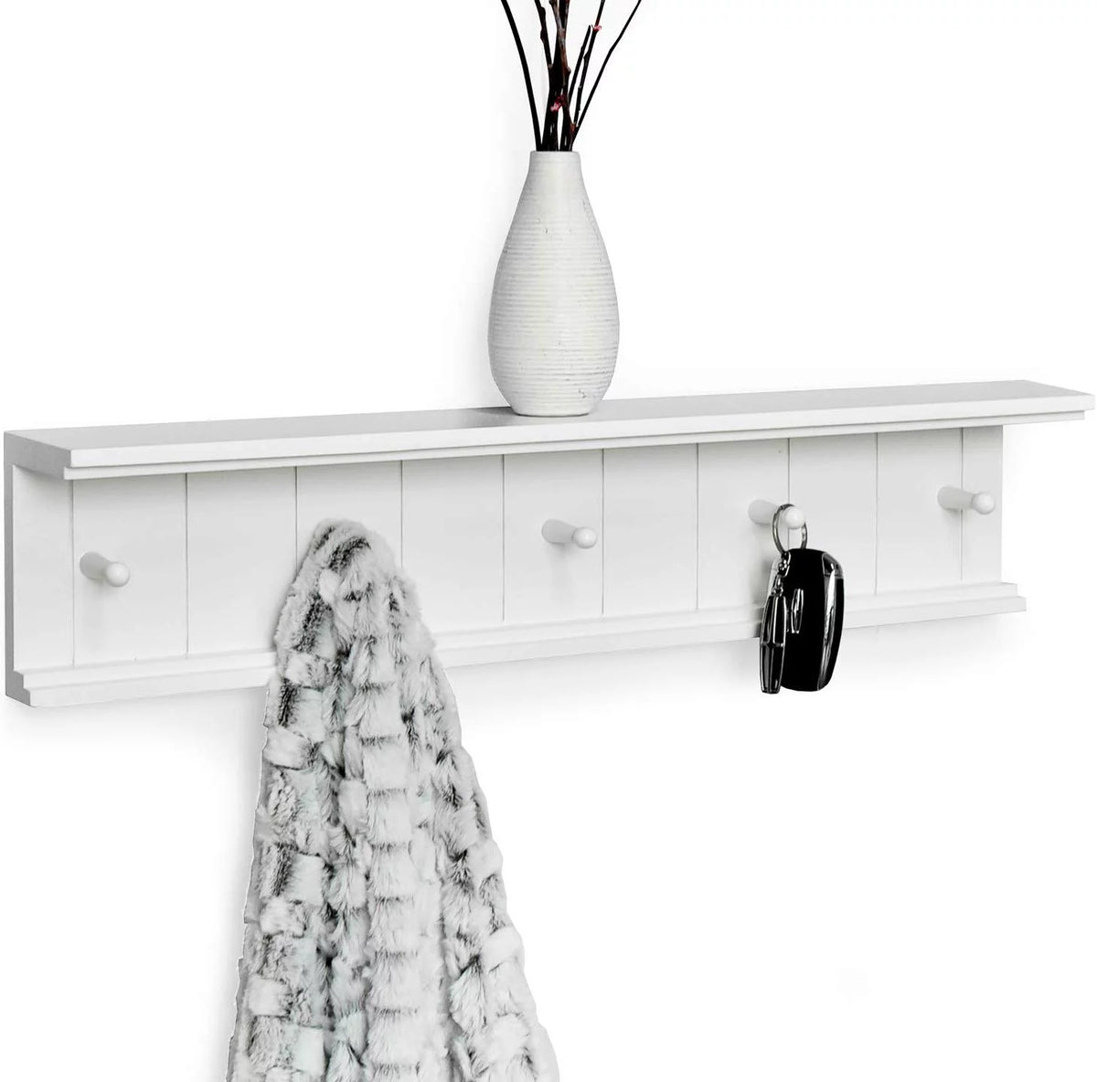 White MDF Wood Floating Shelf S716