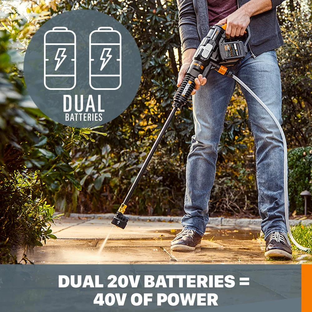 Cordless Power Washer Pressure Cleaner with Batteries W41055
