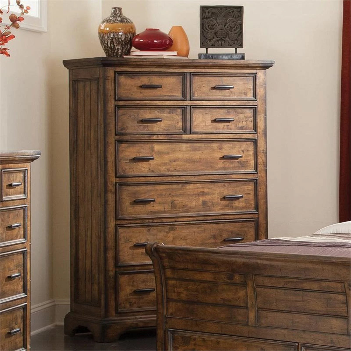 6 Drawer Wood Chest V2705