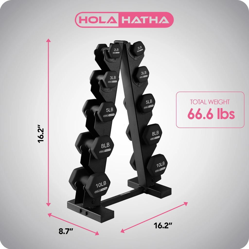 Neoprene Dumbbell Weight Set with Rack R70850