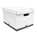 Heavy-Duty Storage Boxes Letter/Legal Size White/Black Pack Of 5 V9043