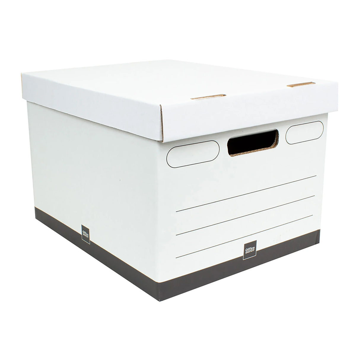 Heavy-Duty Storage Boxes Letter/Legal Size White/Black Pack Of 5 V9043