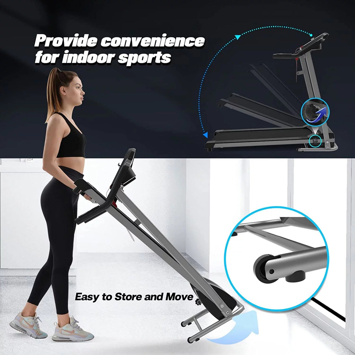 Folding Incline Treadmill with 12 Preset Programs R6545