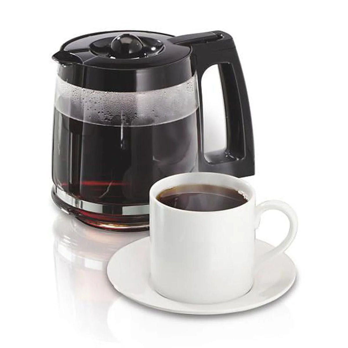 2-Way Coffee Maker with K-Cup Pods or Grounds, 12c Pot, Black & Silver P189259