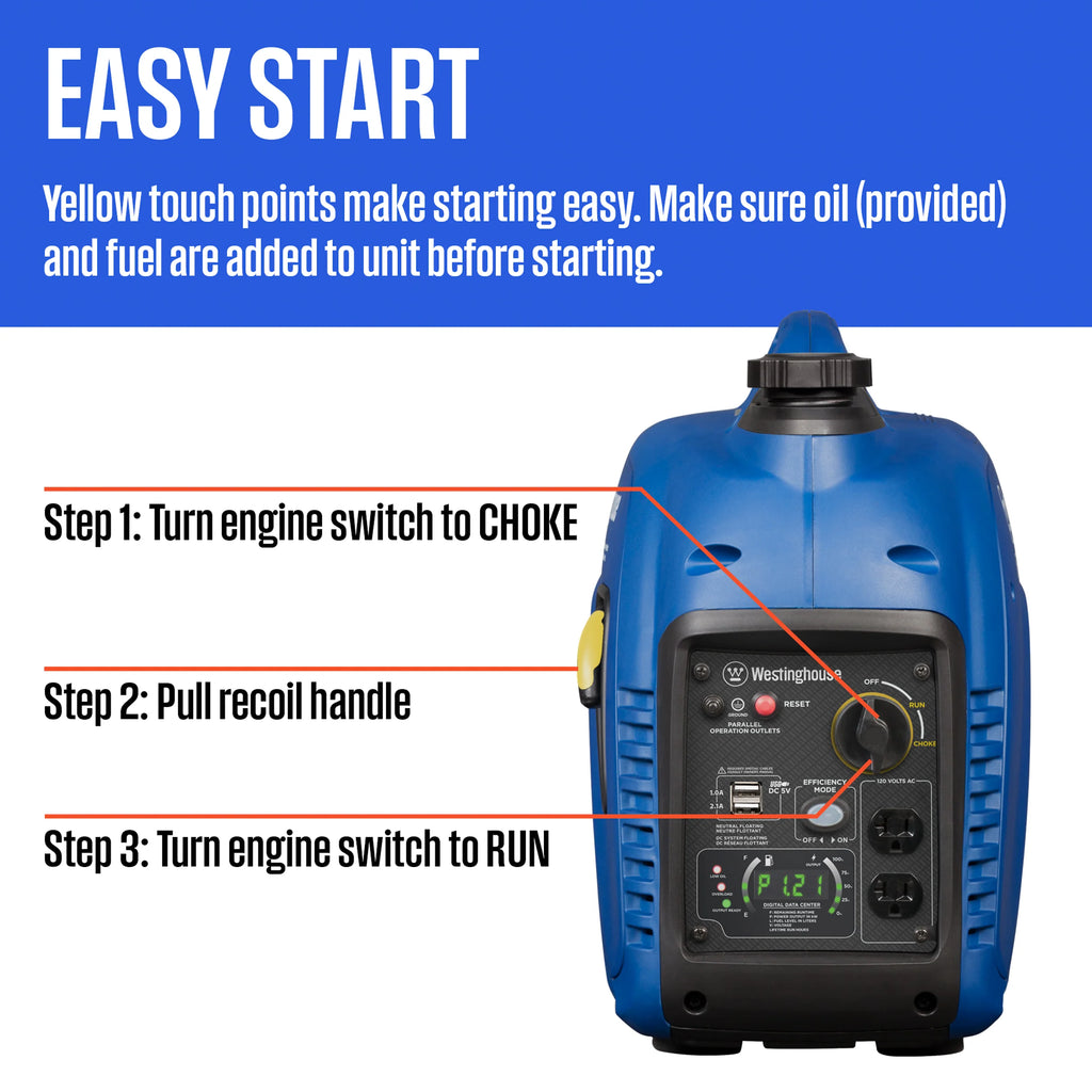 2800 Peak Watt Portable Gas Inverter Generator I62887