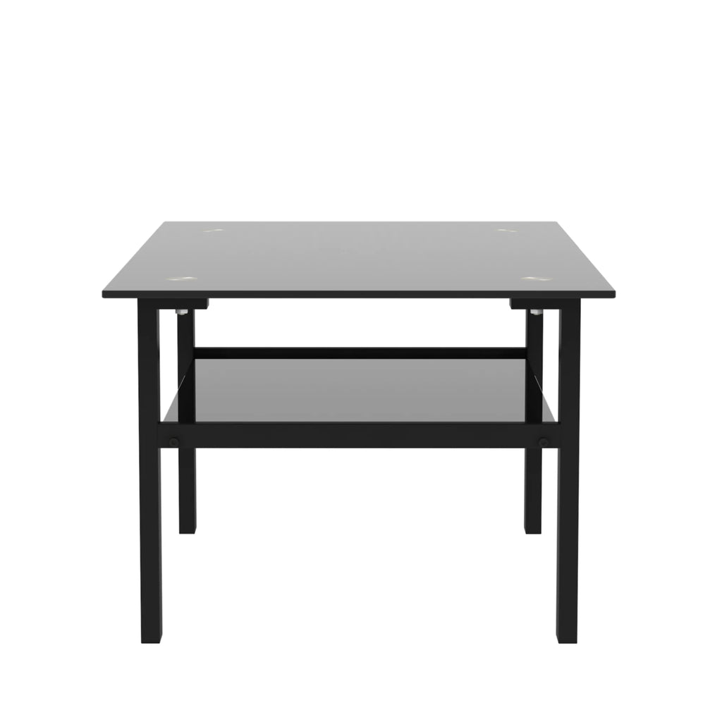 Glass Square Coffee Table Black H6088