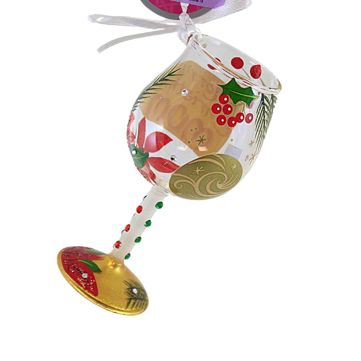 Hand Painted Glass Ornament D8884
