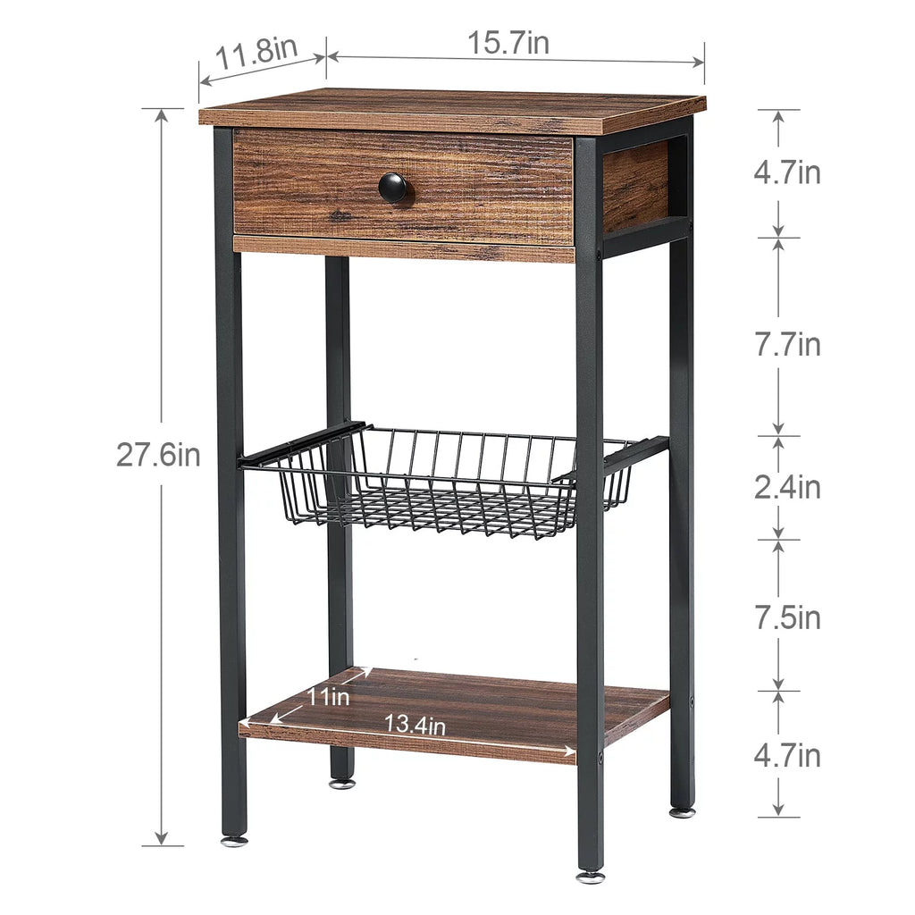 Brown Nightstand with 1 Drawer S979790