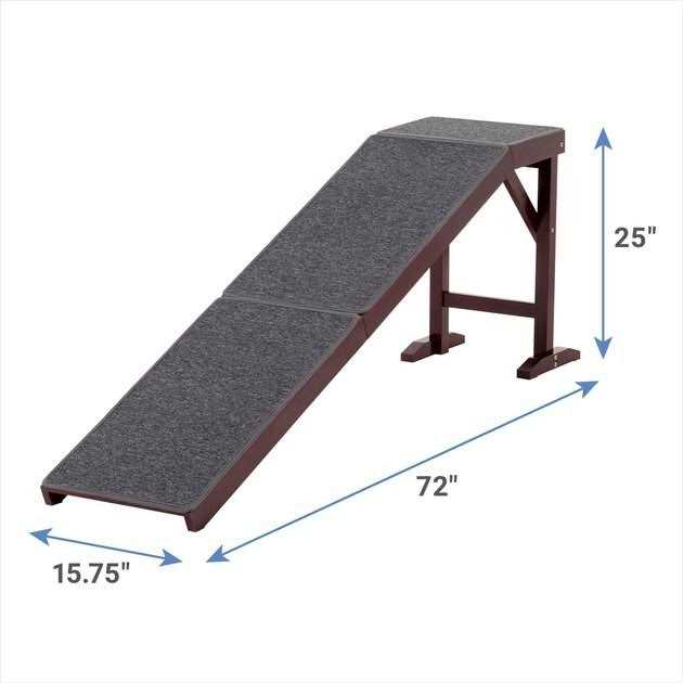 Wooden Carpeted Cat Dog Ramp E130935