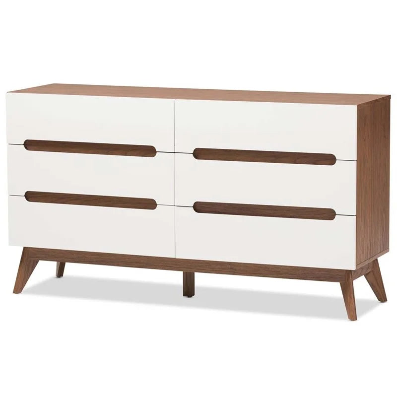 6 Drawer Wooden Double Dresser S170045