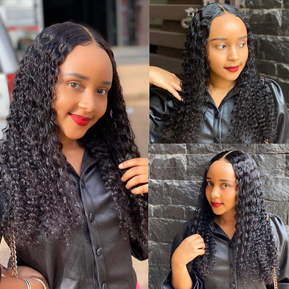 Kinky Curly Human Hair Wig 20Inch L1732