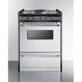 24 in. Slide-In Electric Range with Stainless Steel Doors & Black Porcelain Top W304329