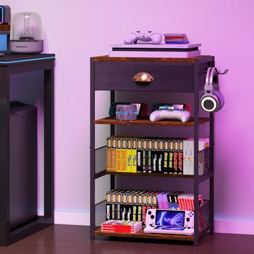 4-Tier AV Media Stand with Drawer O853