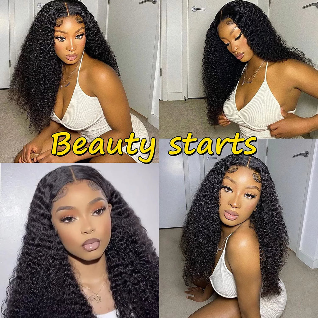 Kinky Curly Human Hair Wig 20Inch L1732