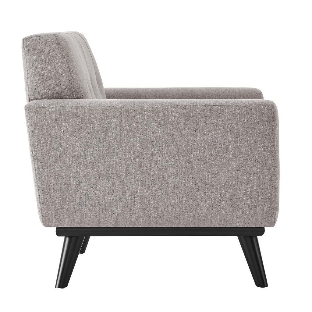 Light Gray Herringbone Fabric Armchair Q1558