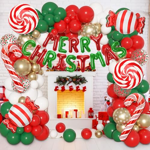 180 Pcs Christmas Balloon Arch Garland Kit J293970