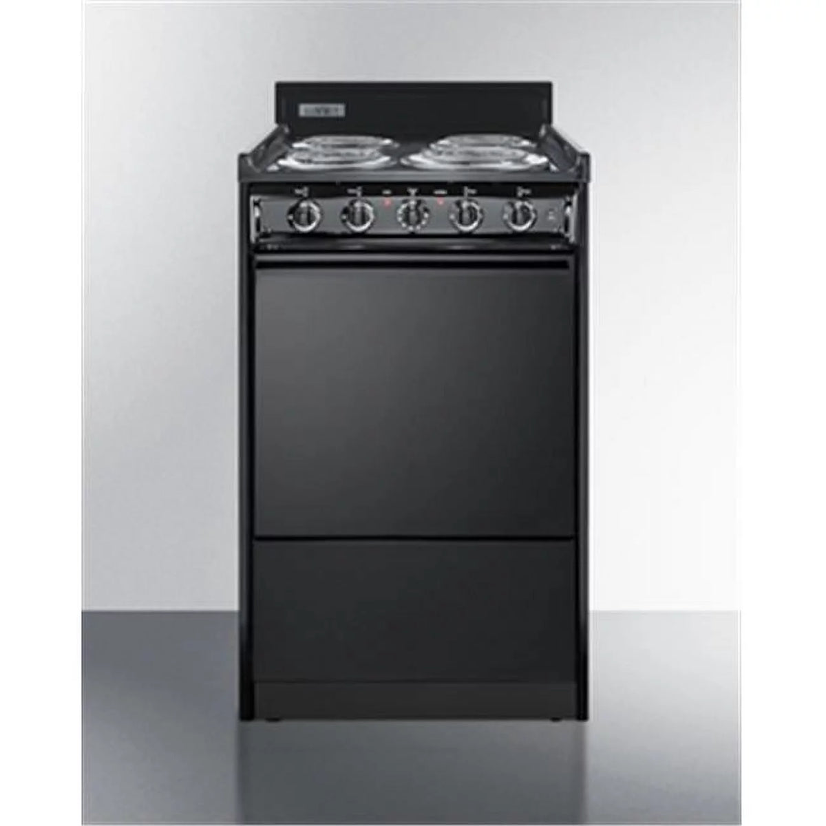 20 in. Wide Electric Range with Lower Storage Compartment, Black F358