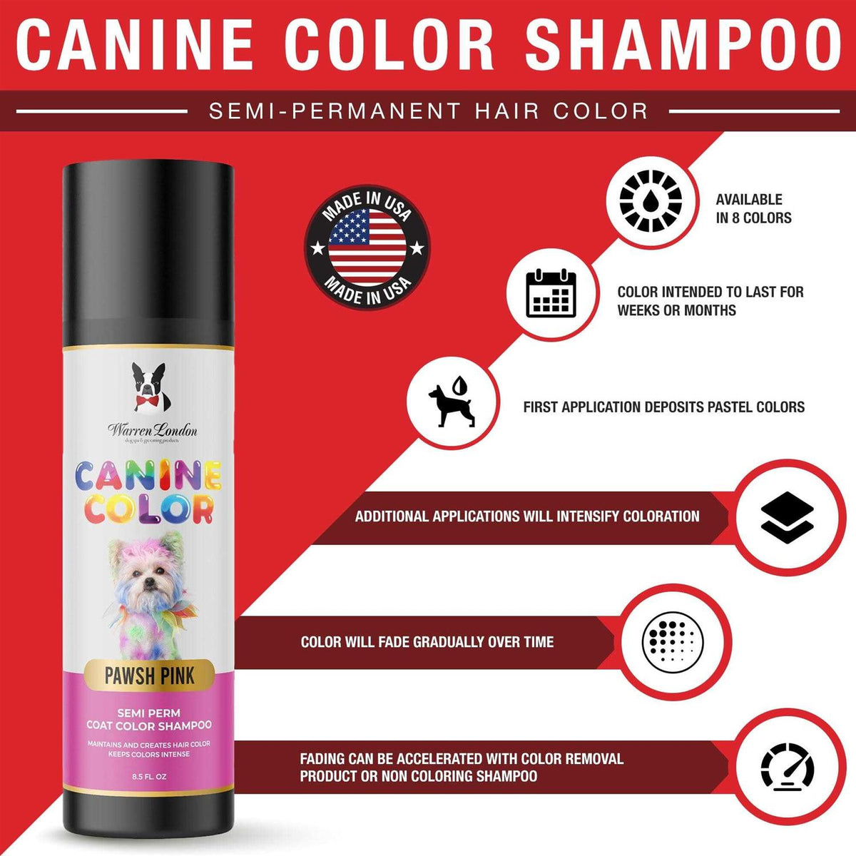 Semi Perm Coat Color Shampoo for Dogs O922291
