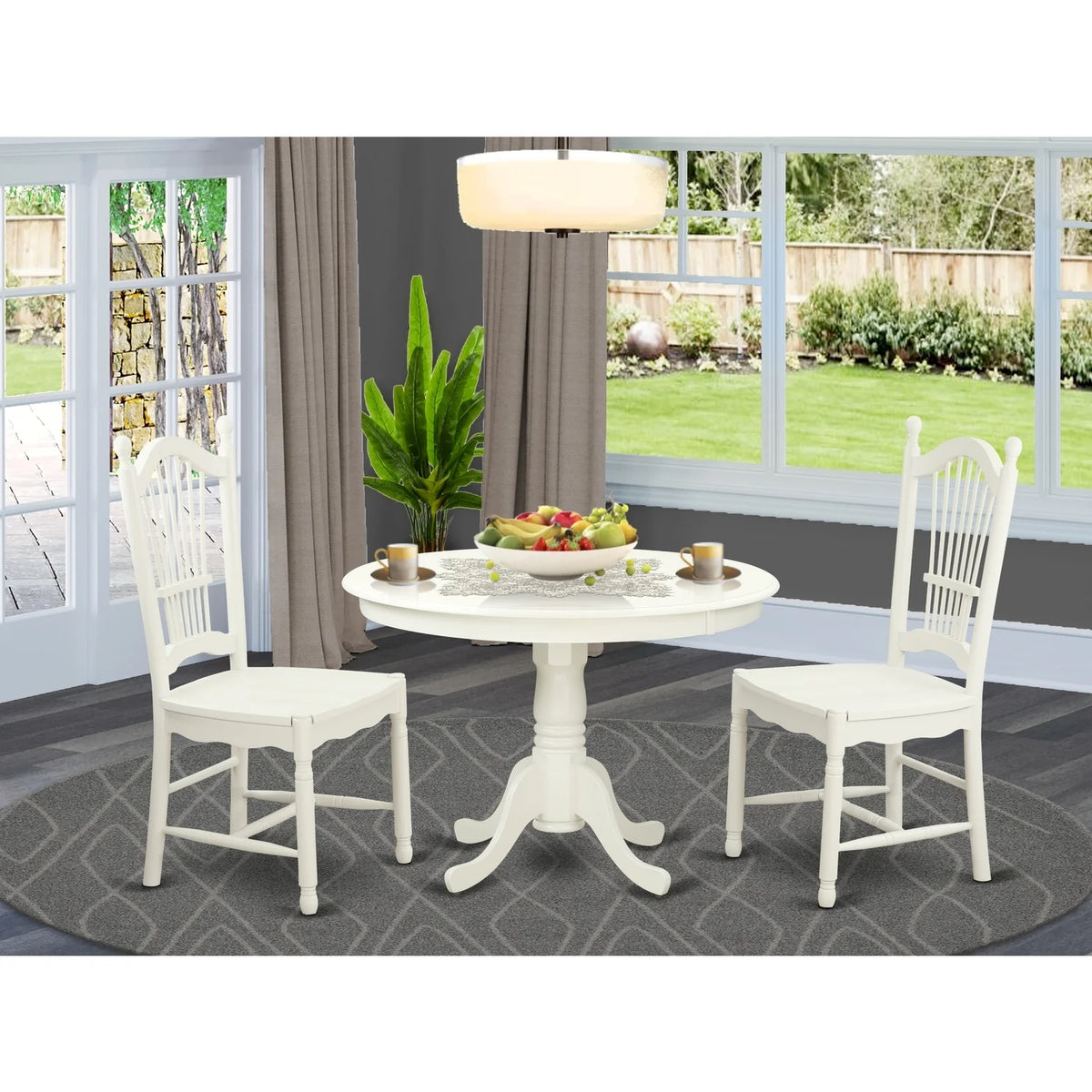 Round Small Table And Kitchen Chairs C2389