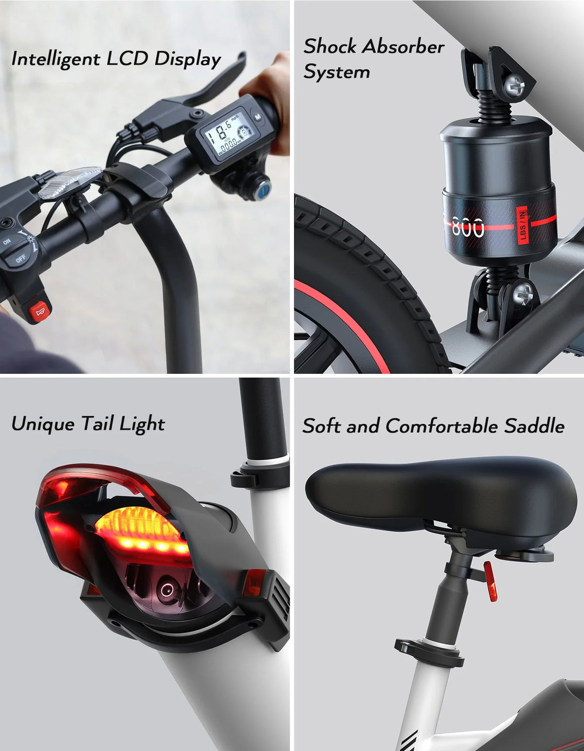 14'' Folding Electric Bike with Removable 36V Lithium-Ion Battery D4009