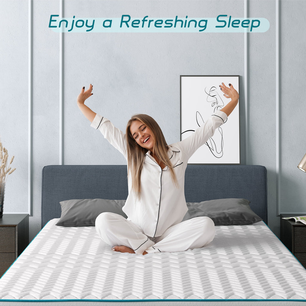 Full Size 10 inch Bamboo Charcoal Memory Foam Hybrid Mattress O55849