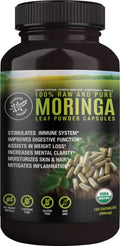 Organic Moringa Leaf Powder Capsules 500mg 120 Capsules Z665343