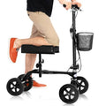 Foldable Knee Walker Scooter with Basket Black U67069
