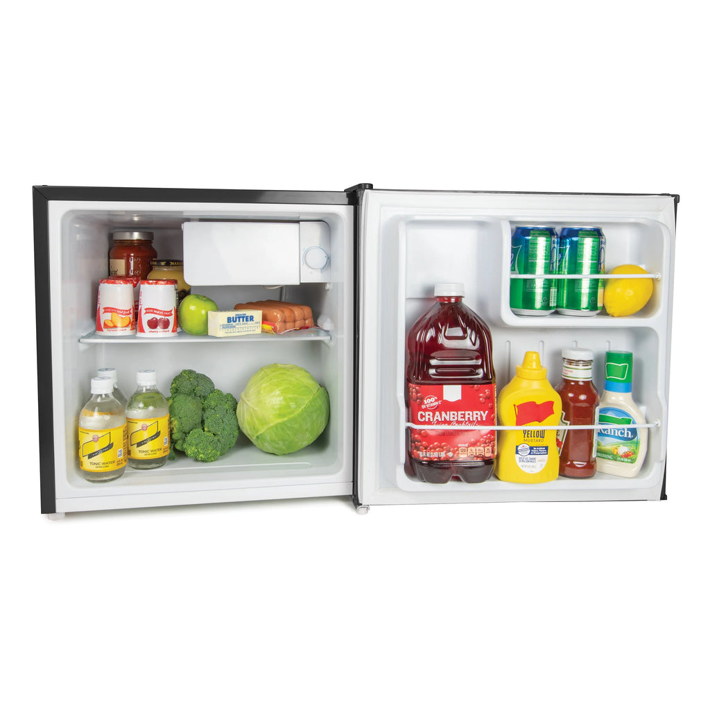 1.6 Cu Ft Black Refrigerator Freezer D329