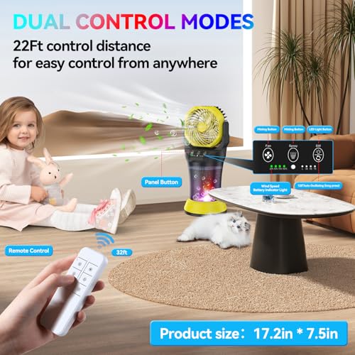 Portable Camping Misting Fan with Remote Control I430