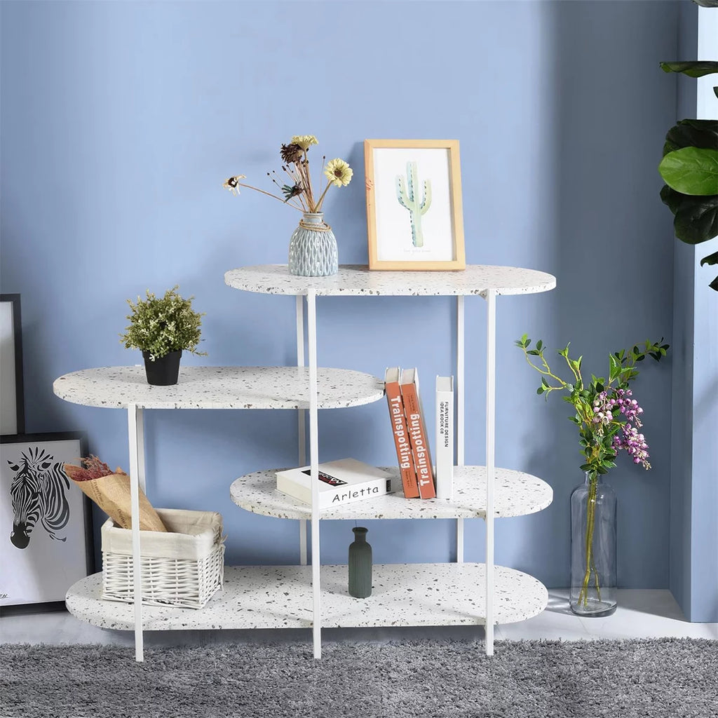 4-Tier Marble White Storage Shelf Z1587