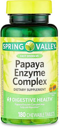 Chewable Papaya Enzyme Tablets Dietary Supplement, 180 Count A70087