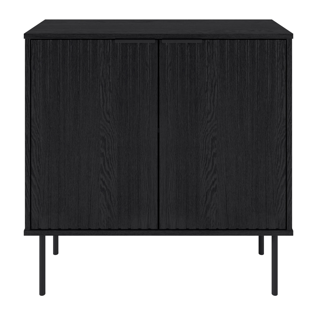 Black Fluted Engineered Wood Sideboard Buffet Z4973