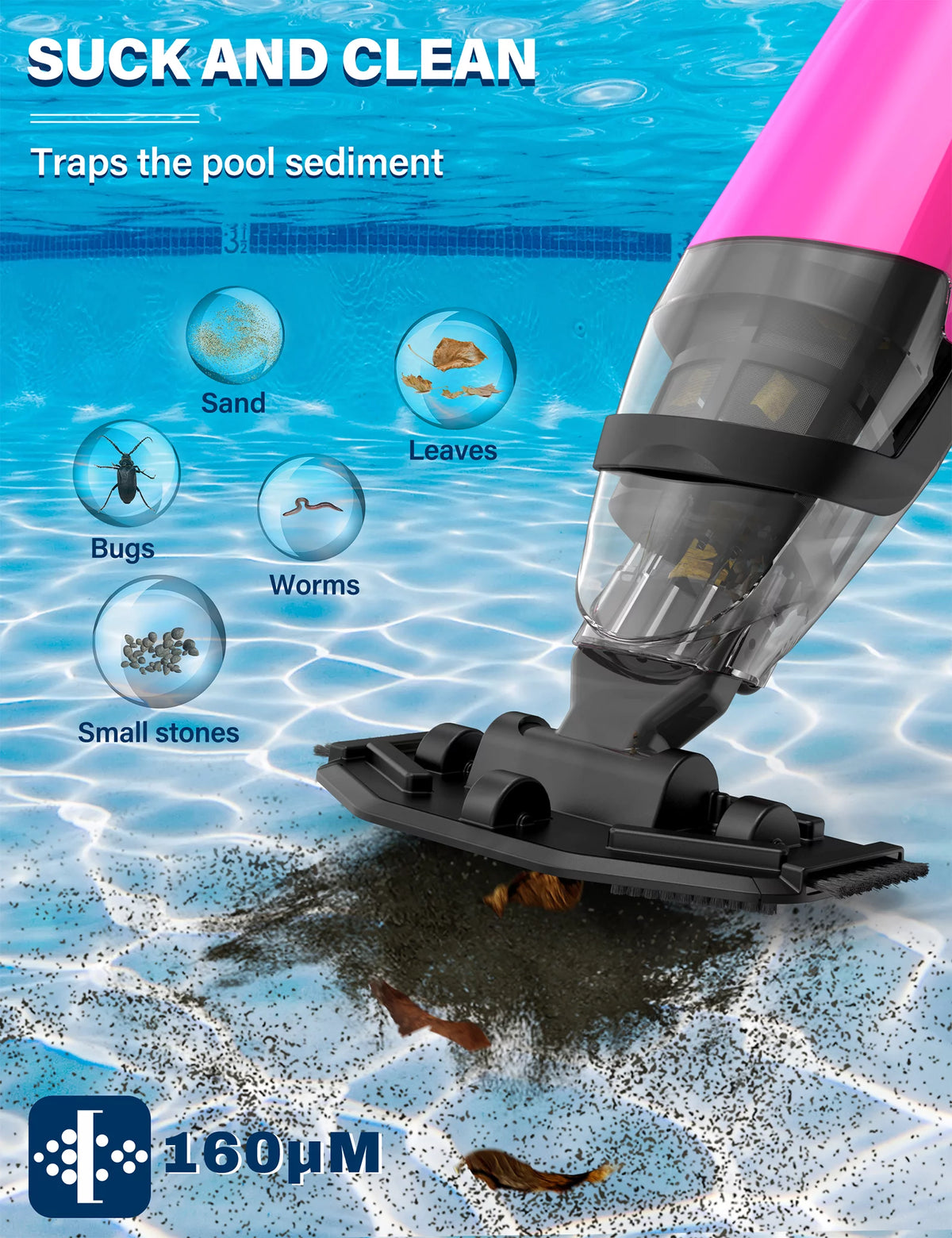 Cordless Handheld Pool Vacuum 60-Minutes G210194