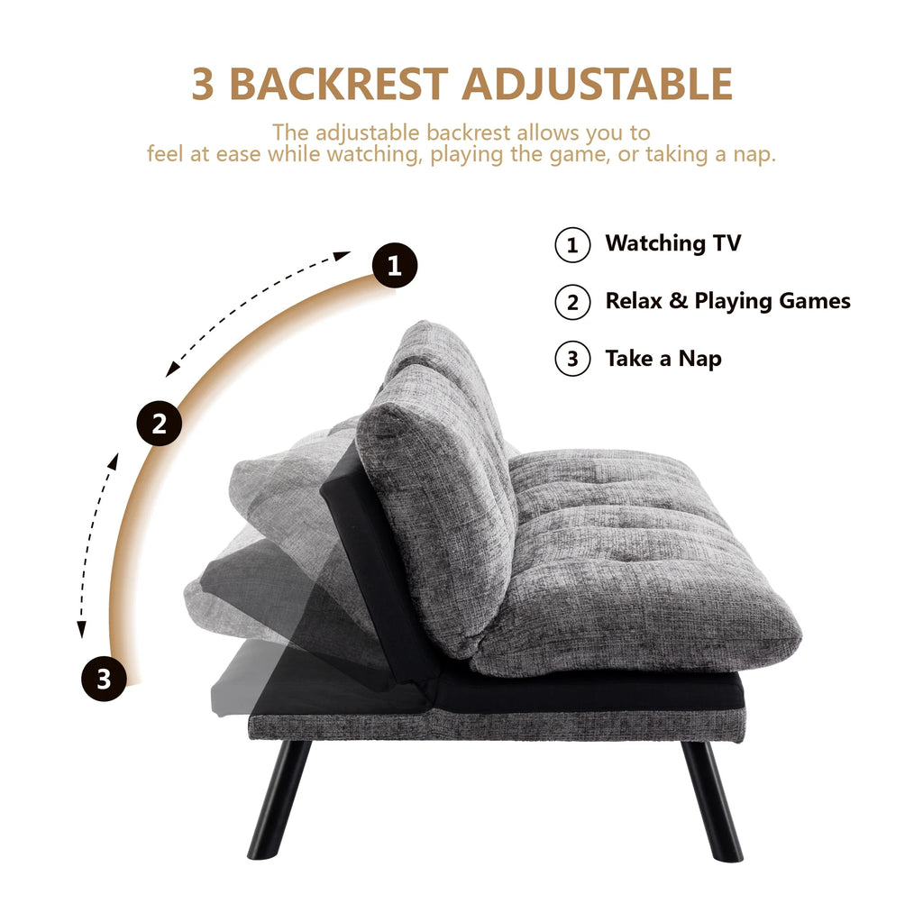 Grey Convertible Sofa Bed J303632