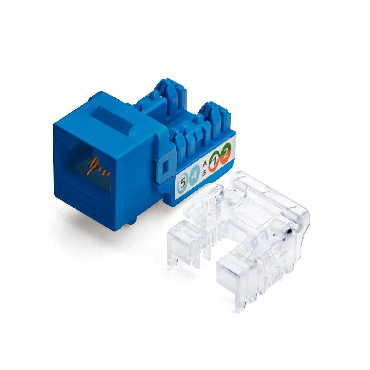 Blue Cat6a Unshielded Keystone Jack 48pc B836516