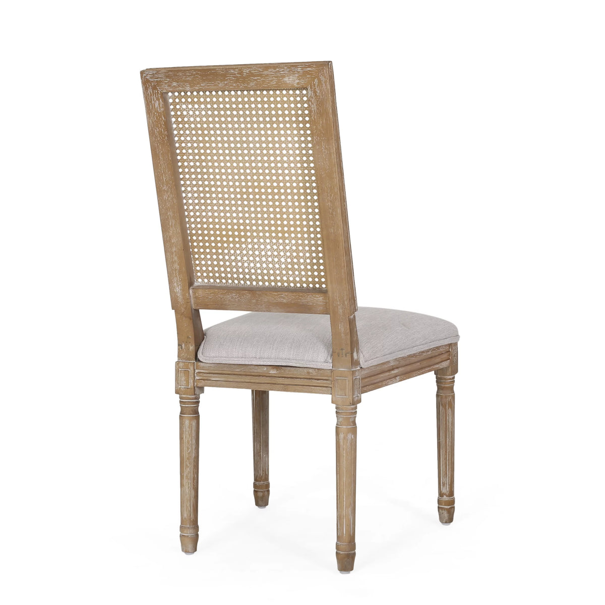 Light Gray Natural Wood Dining Chair Set of 2 Q740237
