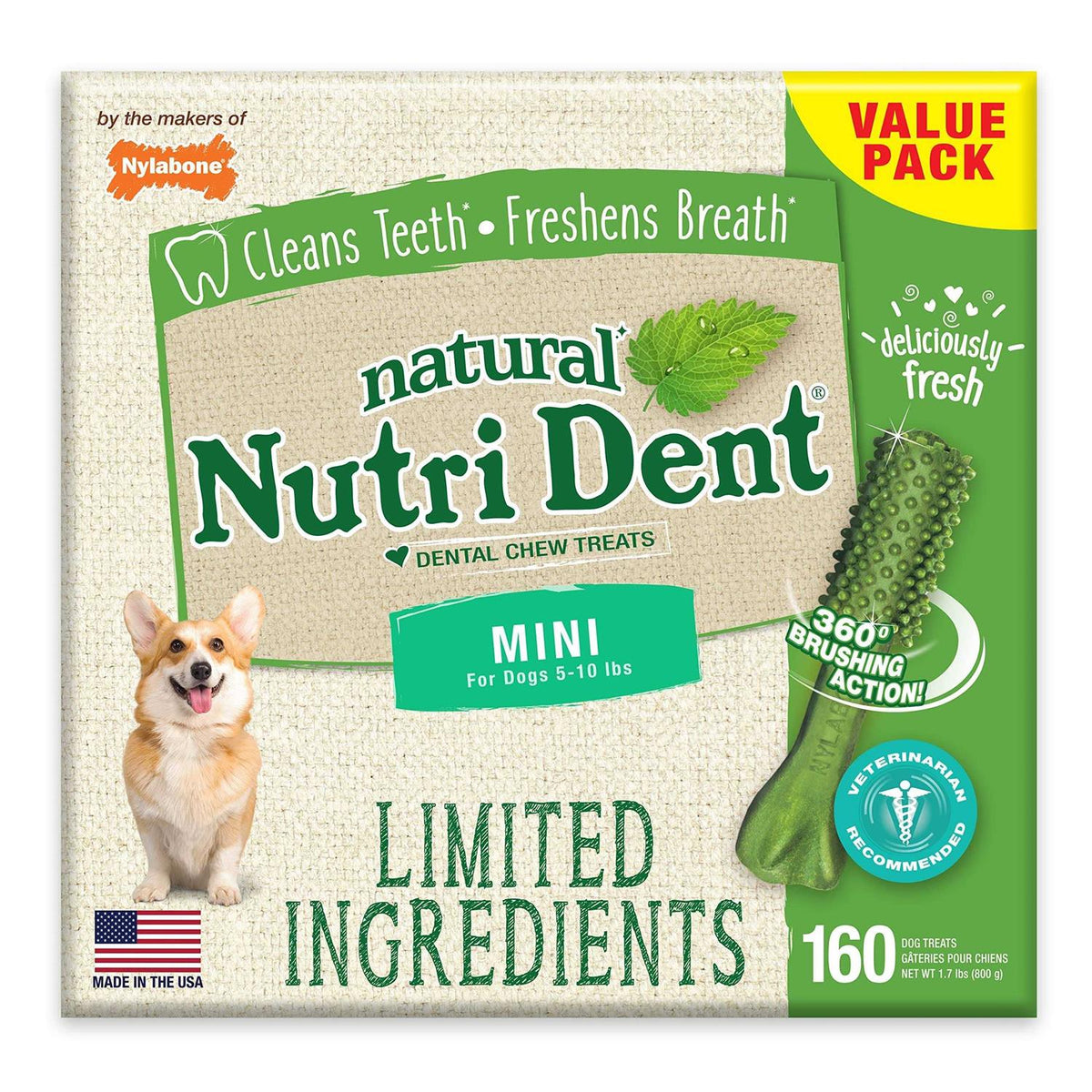 Natural Nutri Dent Fresh Breath Dental Chews M519