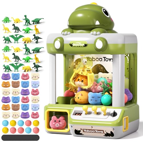 Electronic Arcade Game Machine with Music, Includes 10 Plush Toys & 12 Dinosaur Accessories Y11263