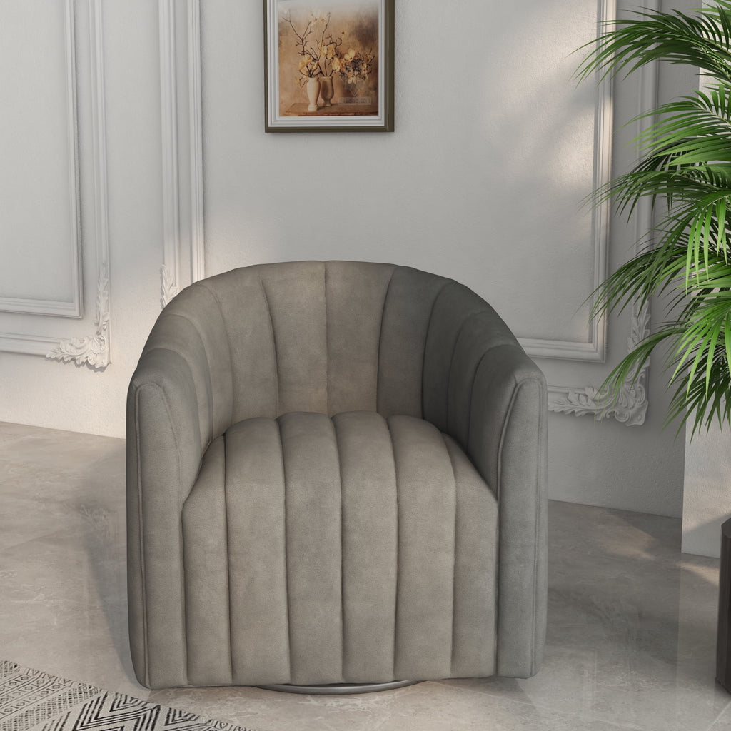 Mid Century Swivel Barrel Sofa Chairs T1335