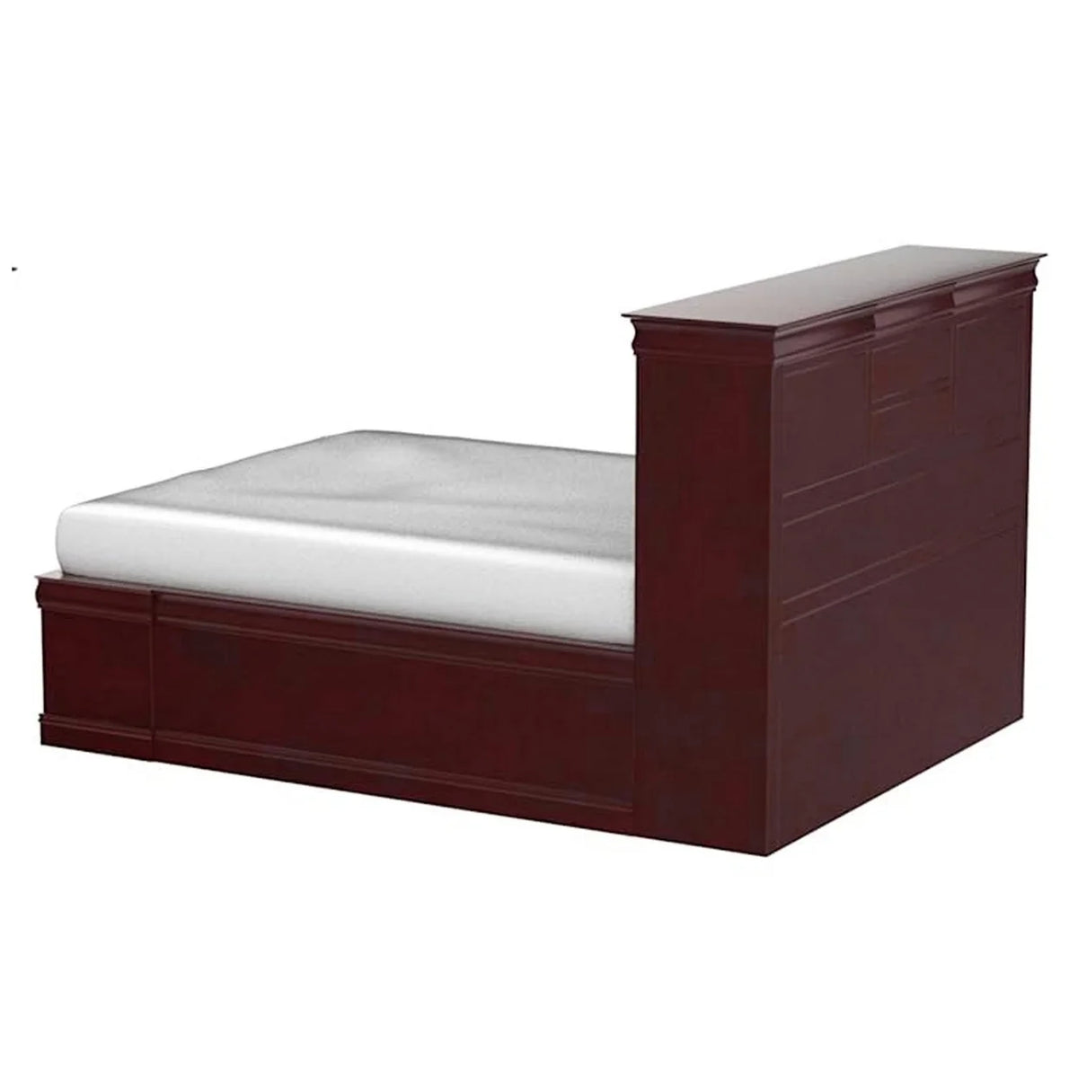 Queen Bed with Storage in Cherry A364