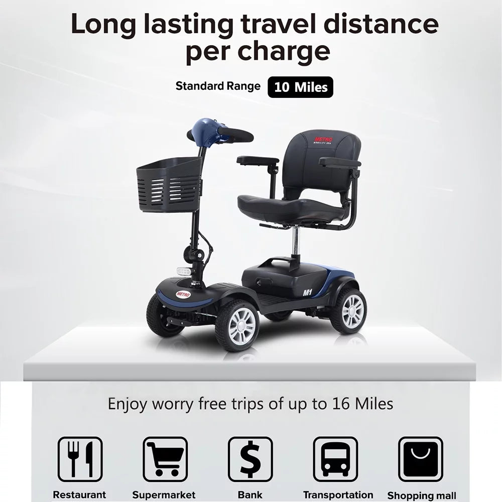 Heavy Duty Electric Mobility Scooter with Detachable Basket M675