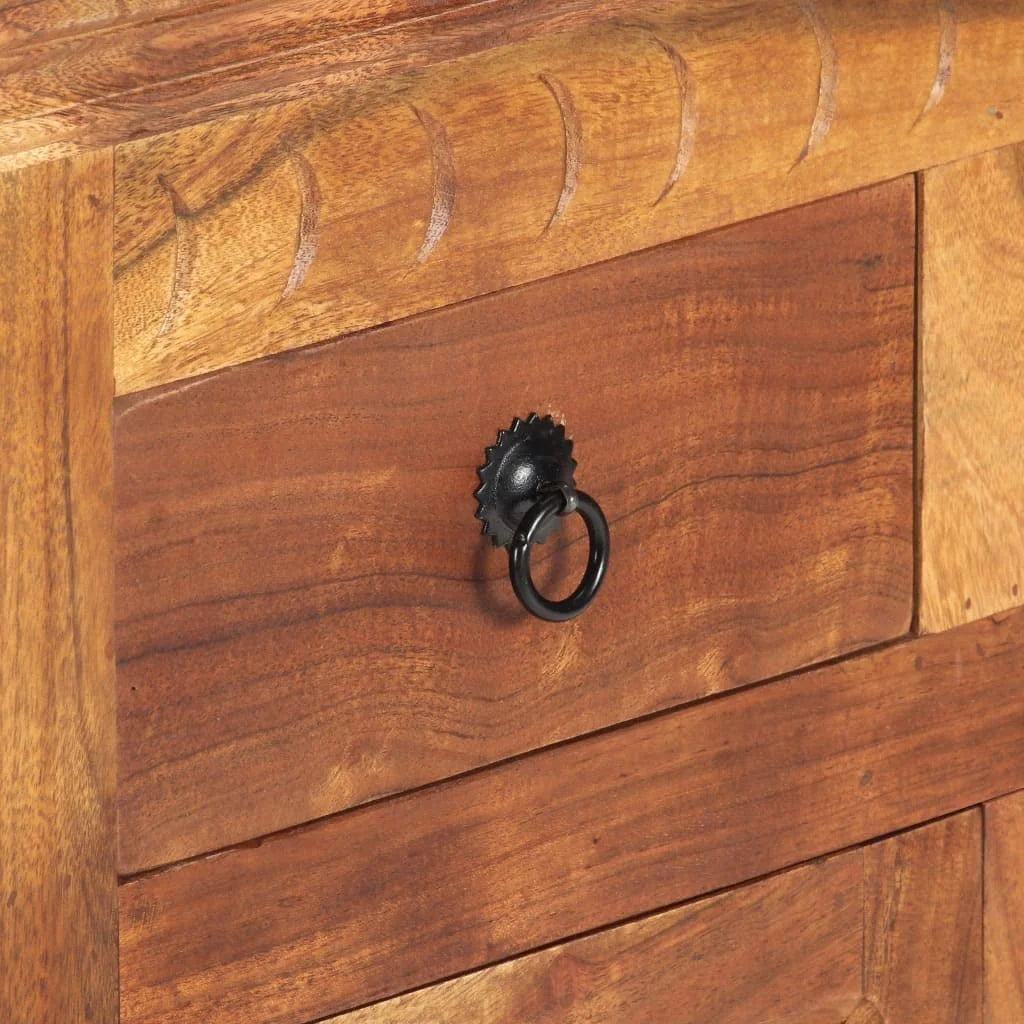 Solid Acacia Wood Sideboard Cabinet with 2 Drawers and 2 Doors U489