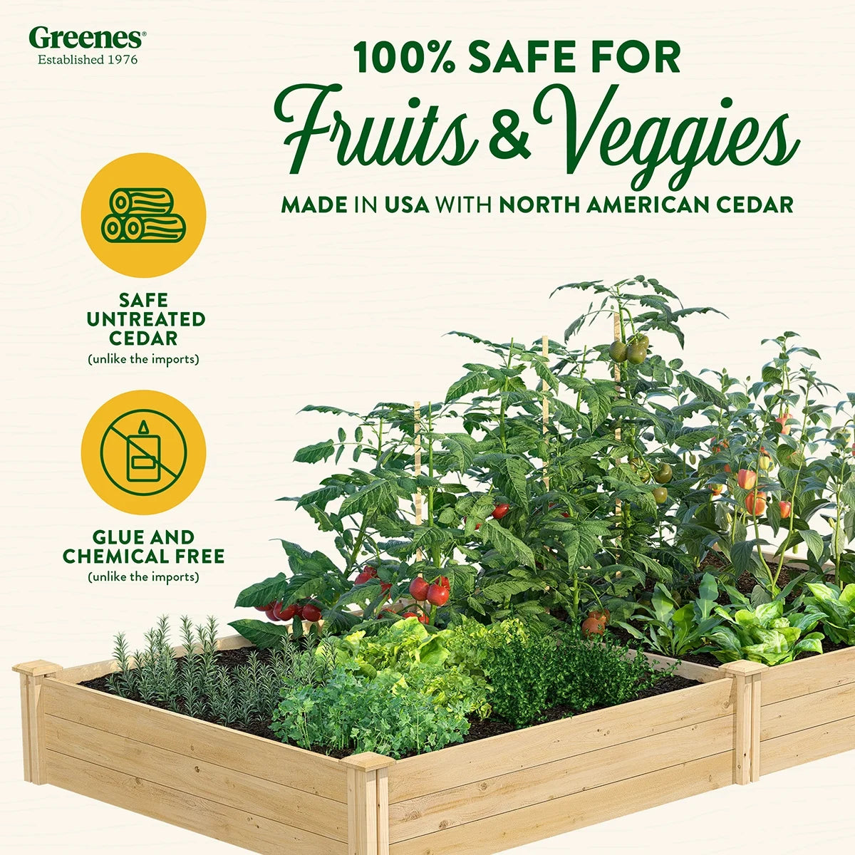 Beige Cedar Raised Garden Kit A4817