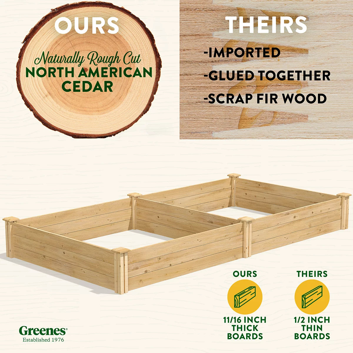 Beige Cedar Raised Garden Kit A4817