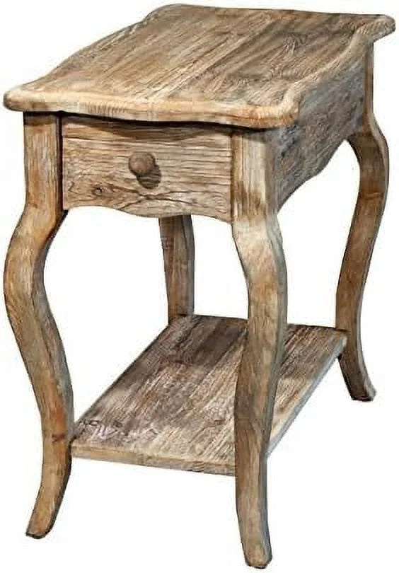 Reclaimed Wood End Table with 1 Drawer Y5478